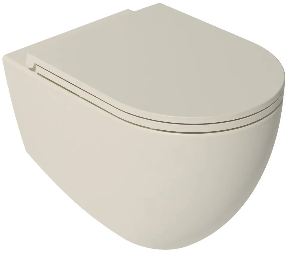 Isvea Isvea, INFINITY závesná WC misa, Rimless, 36,5x53cm, Ivory, 10NF02004-2K