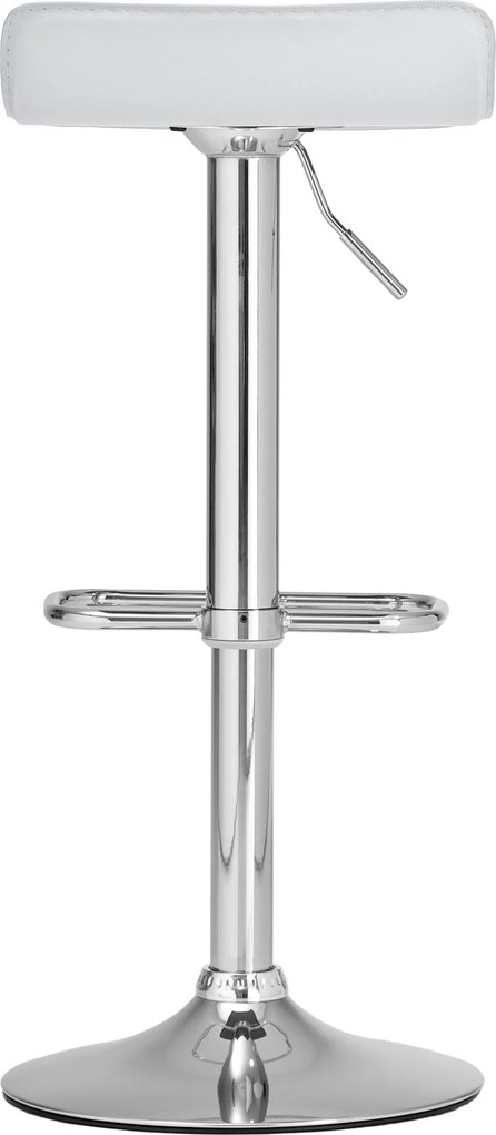 Barová stolička Dyn - podnož chróm - Biela