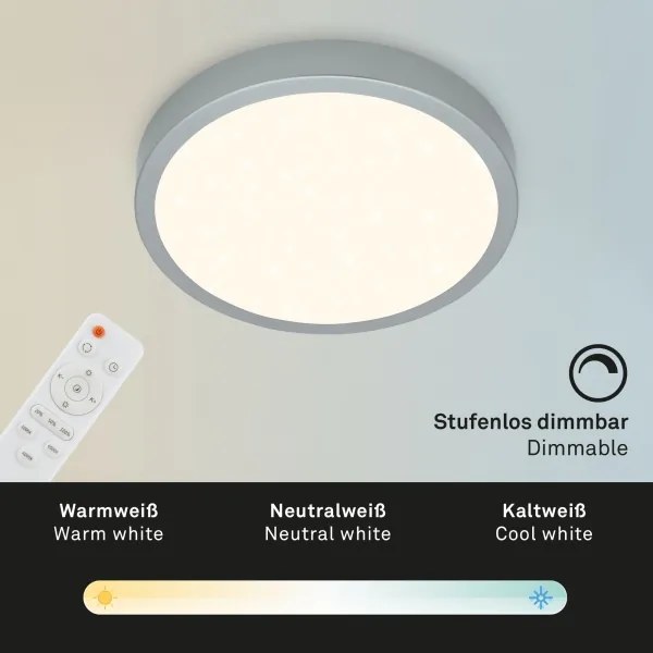 Briloner 3701-014 - LED Stmievateľné stropné svietidlo RUNA LED/18W/230V + DO
