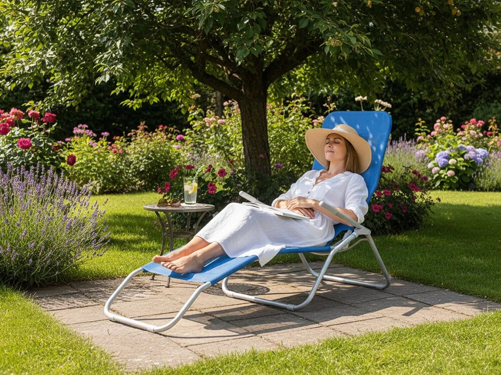 CH Záhradné lehátko Sun - modré