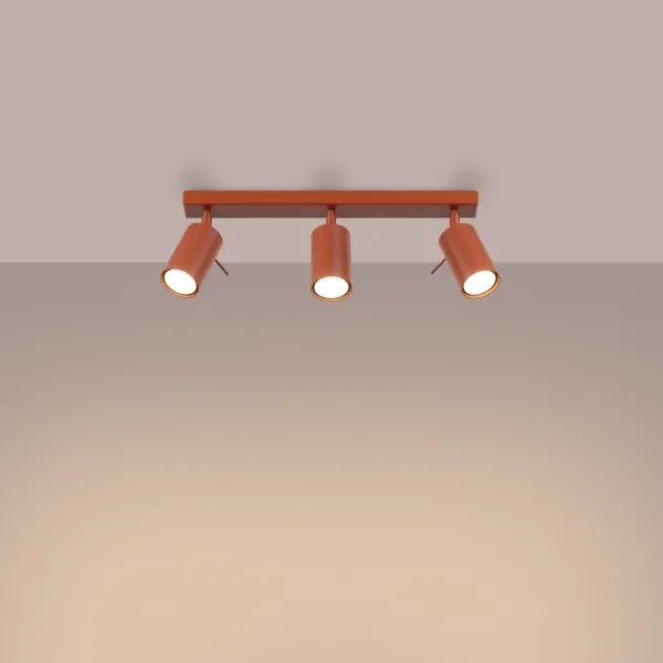 Sollux SL.1508 - Bodové svietidlo RING 3xGU10/10W/230V červená