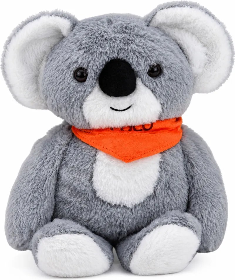 LEAN Toys Medvedík Koala – plyšová terapeutická hračka s váhou 1,3 kg, sivá, 35 cm