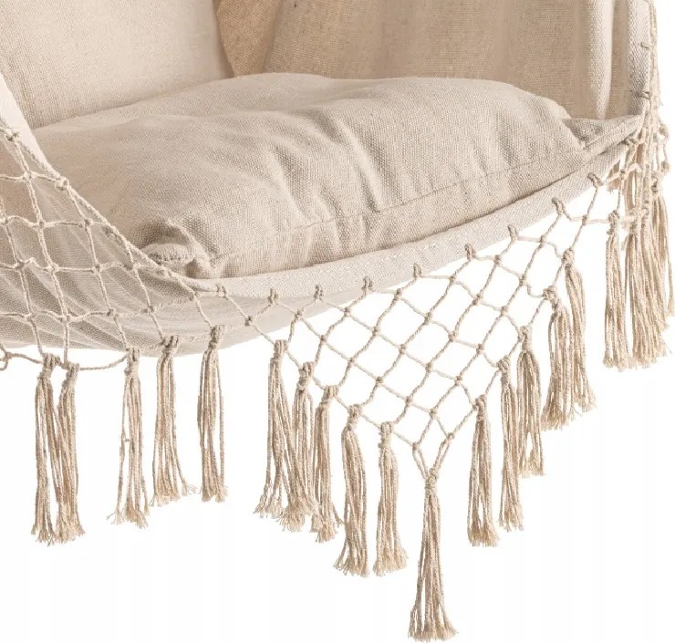 Béžové závesné kreslo PALAK