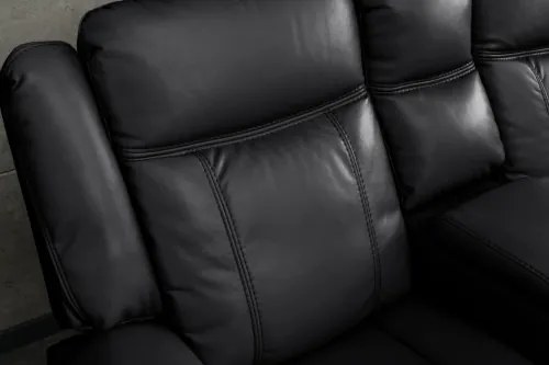 Rohová sedacia súprava Relax 47590 Hollywood - Čierna  - Komfort-nábytok