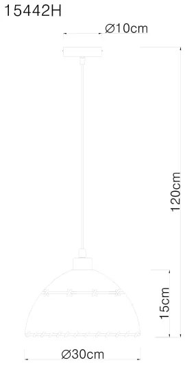 Globo 15442H - Luster na lanku REX 1xE27/60W/230V