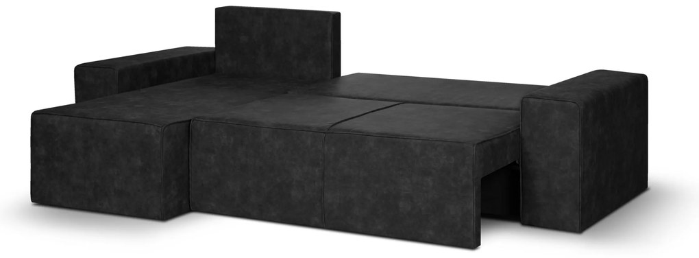 Rozkládací rohová sedací souprava TED Černá