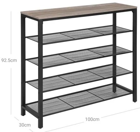 Botník DAVOR sivá/čierna