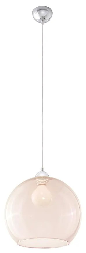 SOLLUX LIGHTING Závesné osvetlenie BALL, 1x E27, 60W, 30cm, guľaté, šampaň