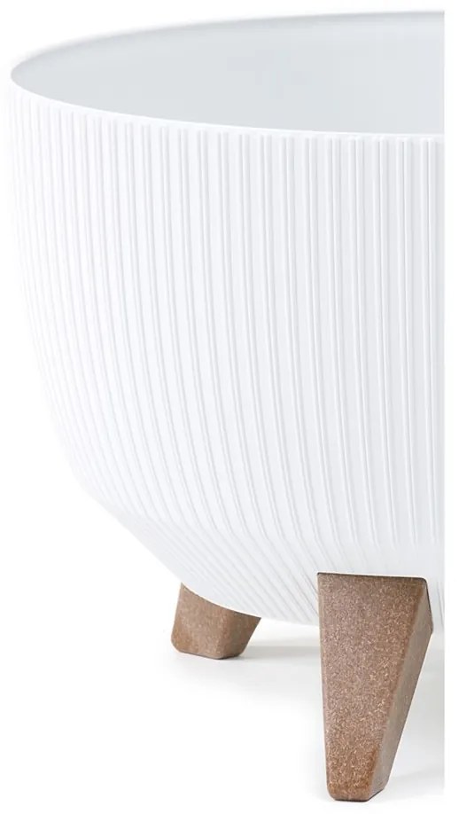 PLASTOVÝ KVETINÁČ ROSA LINEA ECO 18X29 CM BIELA