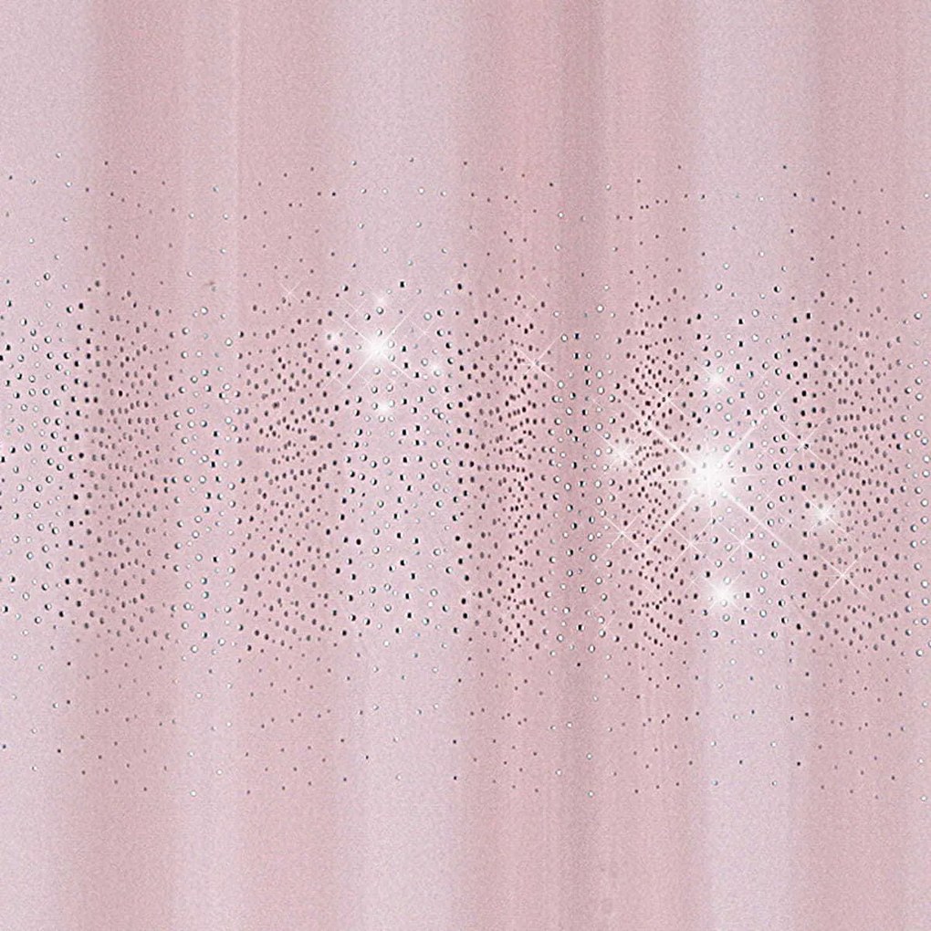 Dekoračný záves s krúžkami DIAMONDS 145x250 cm - svetlo ružový