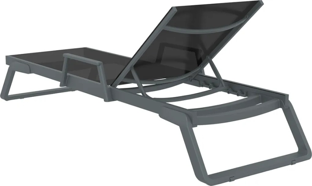 TROPIC ARM záhradné lehátko grey/black
