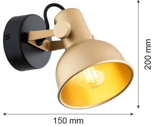 Argon 8248 - Bodové svietidlo LENORA 1xE14/7W/230V zlatá/čierna