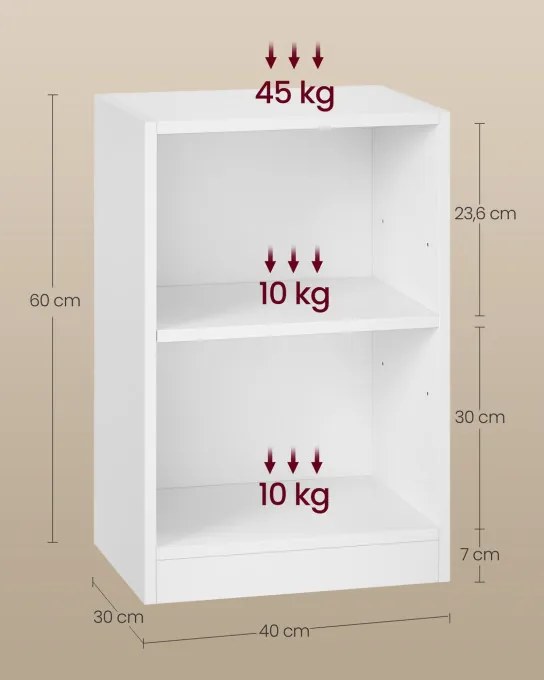 Set dvoch nočných stolíkov LET866WB01 (2 ks)
