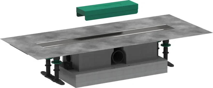 Hansgrohe uBox universal, úplná sada pre štandardnú inštaláciu - 1200 pre vrchné sady sprchových žľabov, HAN-56027180