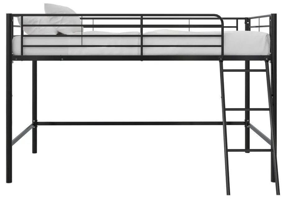 Čierna vyvýšená detská posteľ 90x200 cm Jodie – Støraa