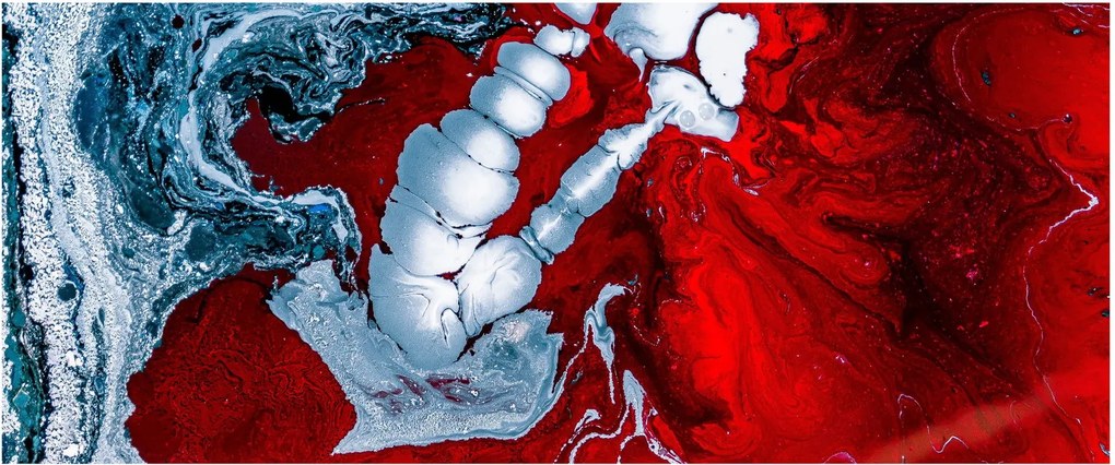Obraz abstraktných škvŕn (120x50 cm)