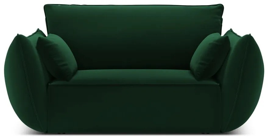 Tmavozelené zamatové kreslo Vanda – Mazzini Sofas
