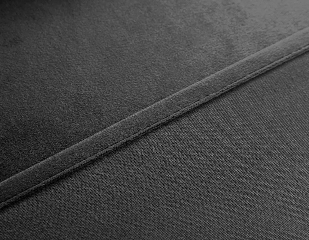 Tmavosivý zatemňovací záves VELVET 140x250 cm Zavesenie: Kovové krúžky