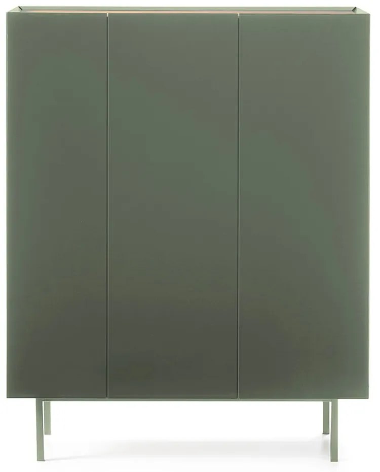 Zelená vysoká komoda v dekore duba 95x120 cm Arista – Teulat