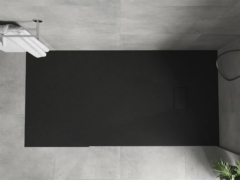 Mexen Hugo, SMC obdĺžniková sprchová vanička 170 x 90 cm, čierna matná, 42709017