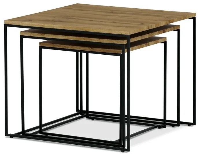 Autronic BONTEC Konferenčný stolík 60x60cm, mdf, divoký dub, AF-3008 OAK Farba: Hnedá