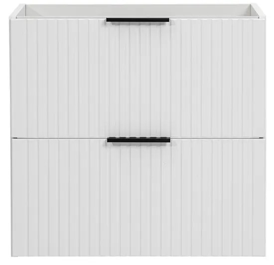 Závesná skrinka Casad s doskou a umývadlom 80 cm biela/dub wotan