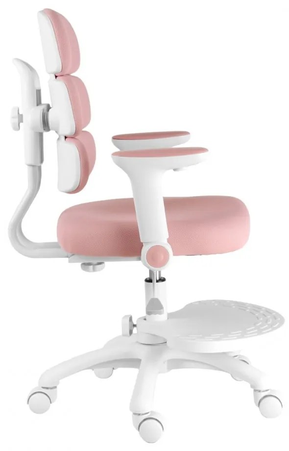 Detská rastúca stolička Neoseat KIDDY THREE — látka, ružová