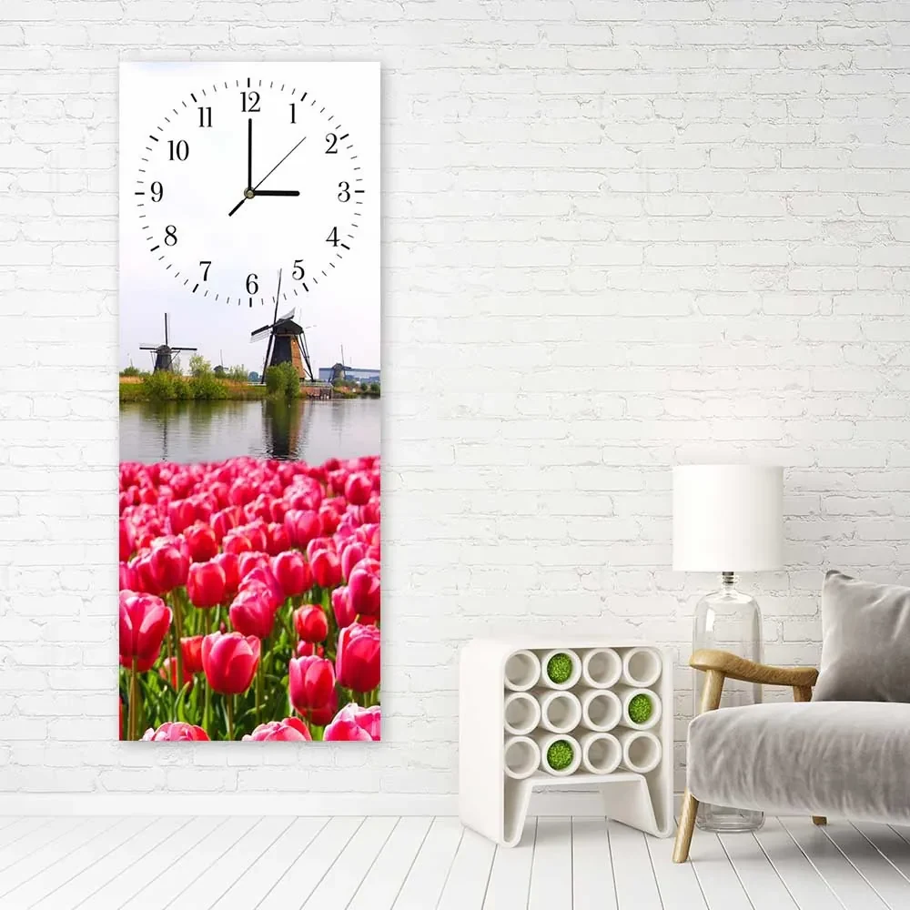 Gario Hodiny na stenu Holandská krajina Rozmery: 40 x 118 cm