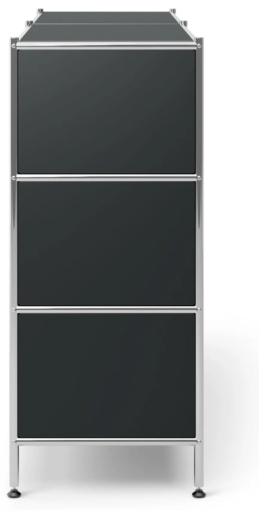 Kovová komoda »CN3« so 6 zásuvkami, čierna