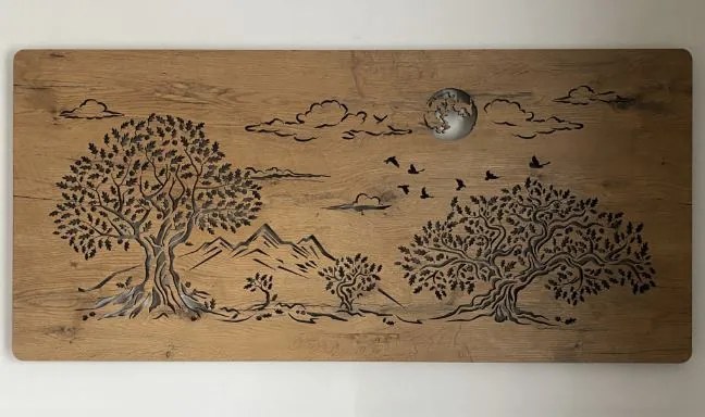 Svietiaci obraz na stenu Štyri stromy