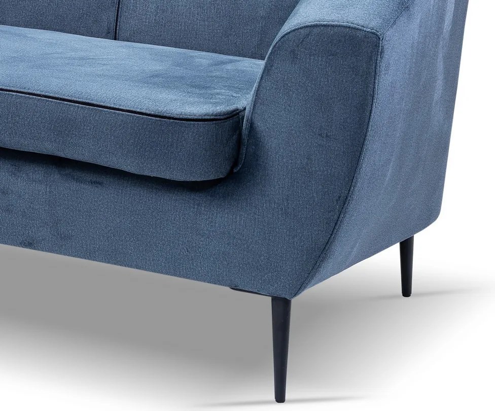 Trojmiestna pohovka Olivio, modrá látka