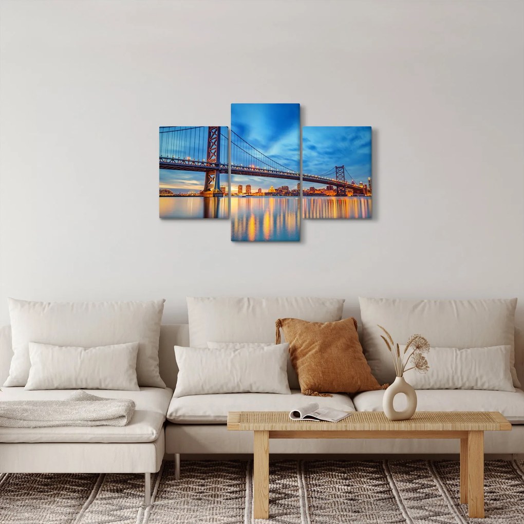 Obraz - Most Benjamina Franklina, Filadelfia (90x60 cm)