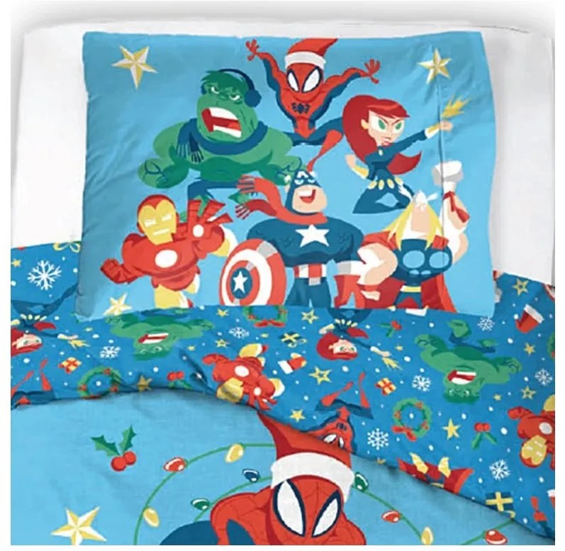 Detské obliečky Avengers Vianočná Jazda 140x200/70x90 cm