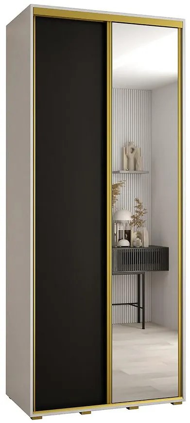 Skriňa 45 Canaris 3 110 biela/čierna/gold