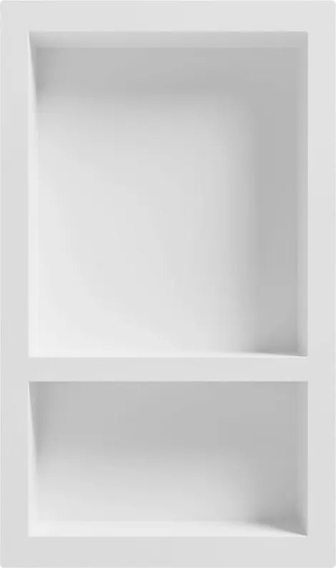 Mexen X-Wall-S, SMC zapustená polica s prírubou 68,6 x 40,7 cm, biela, 1901694109