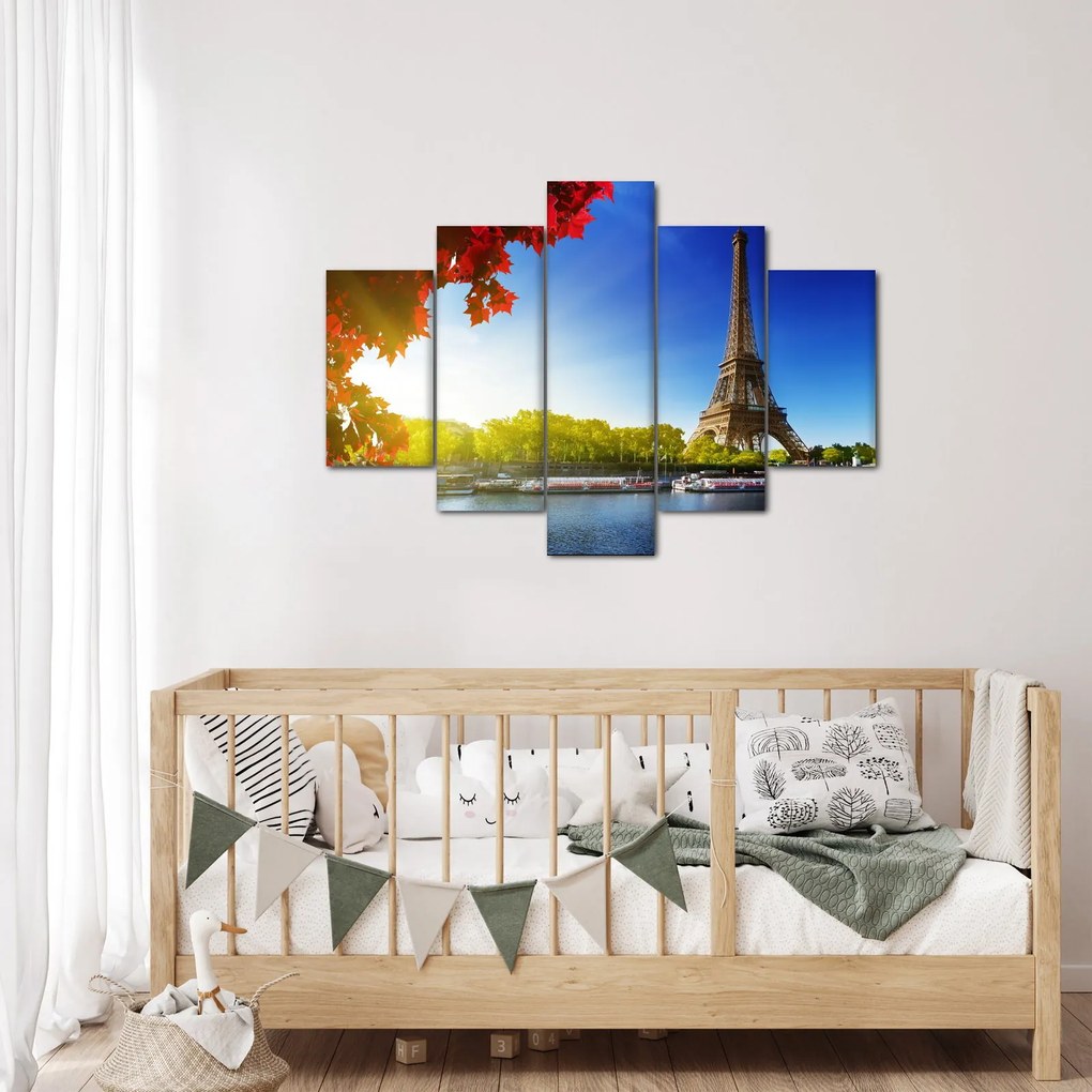 Obraz - jeseň v Paríži (150x105 cm)
