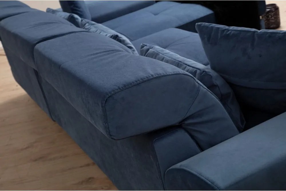 Modrá rohová pohovka (pravý roh) Frido – Balcab Home