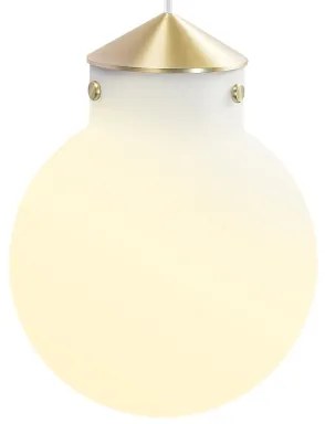 Nordlux - Luster na lanku RAITO 1xE27/25W/230V mosadz/biela