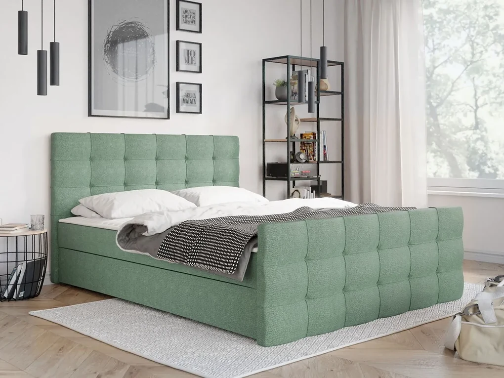 Kontinentálna posteľ Vivien 2, Rozmer postele: 140x200, Dostupné poťahy: Rico 19
