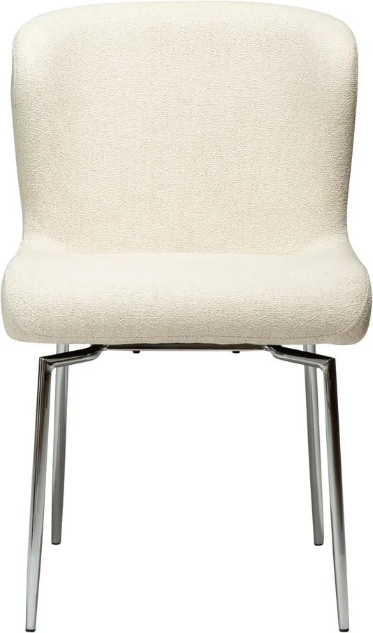 Krémovobiela čalúnená jedálenská stolička Glam – DAN-FORM Denmark