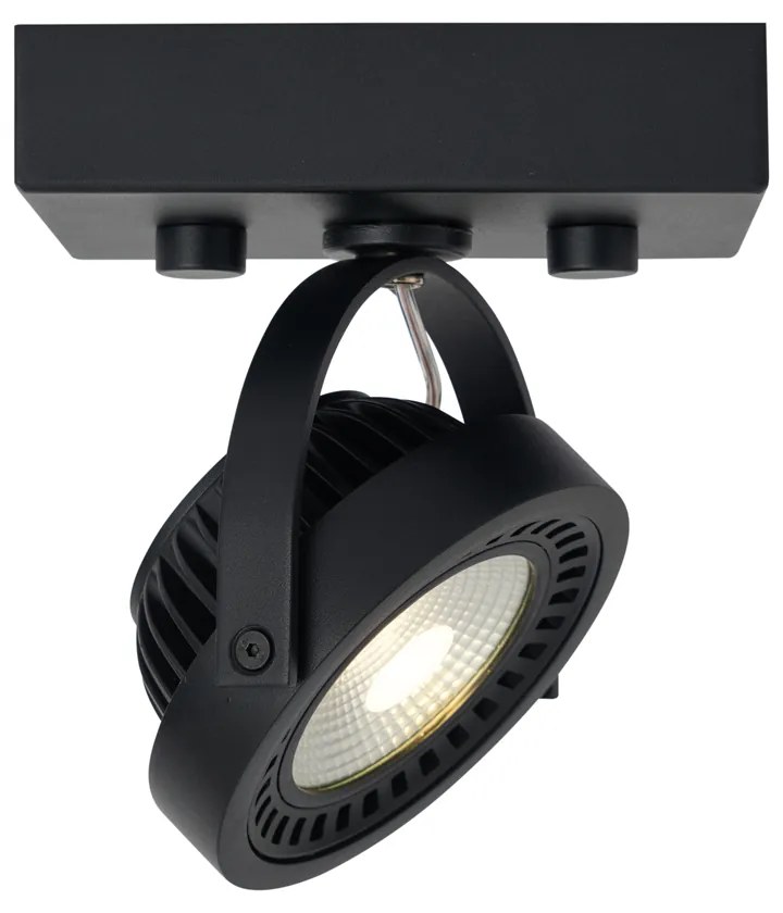 Moderné prisadené bodové svietidlo čierne vrátane stmievateľnej LED - Apollo