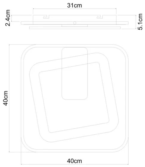 Globo 48435-36 - LED Stmievateľné stropné svietidlo RODAN LED/36W/230V + DO