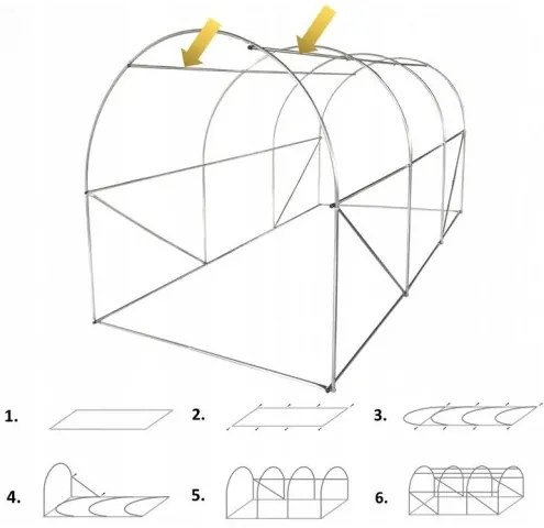 Záhradný fóliovník 3m x 2m x 2m GARDEN LINE – TUN5207