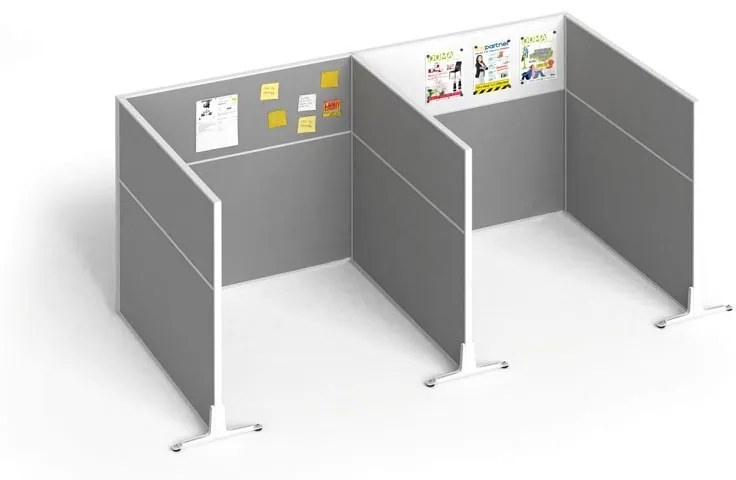 Samostatný paraván CF, textilný/MDF, 600 x 1200 mm