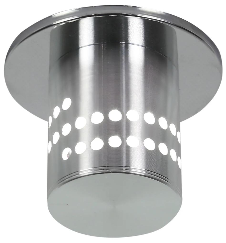 CLX Stropné LED podhľadové osvetlenie GUL, 3W, studená biela, 5cm, okrúhle, chrómované