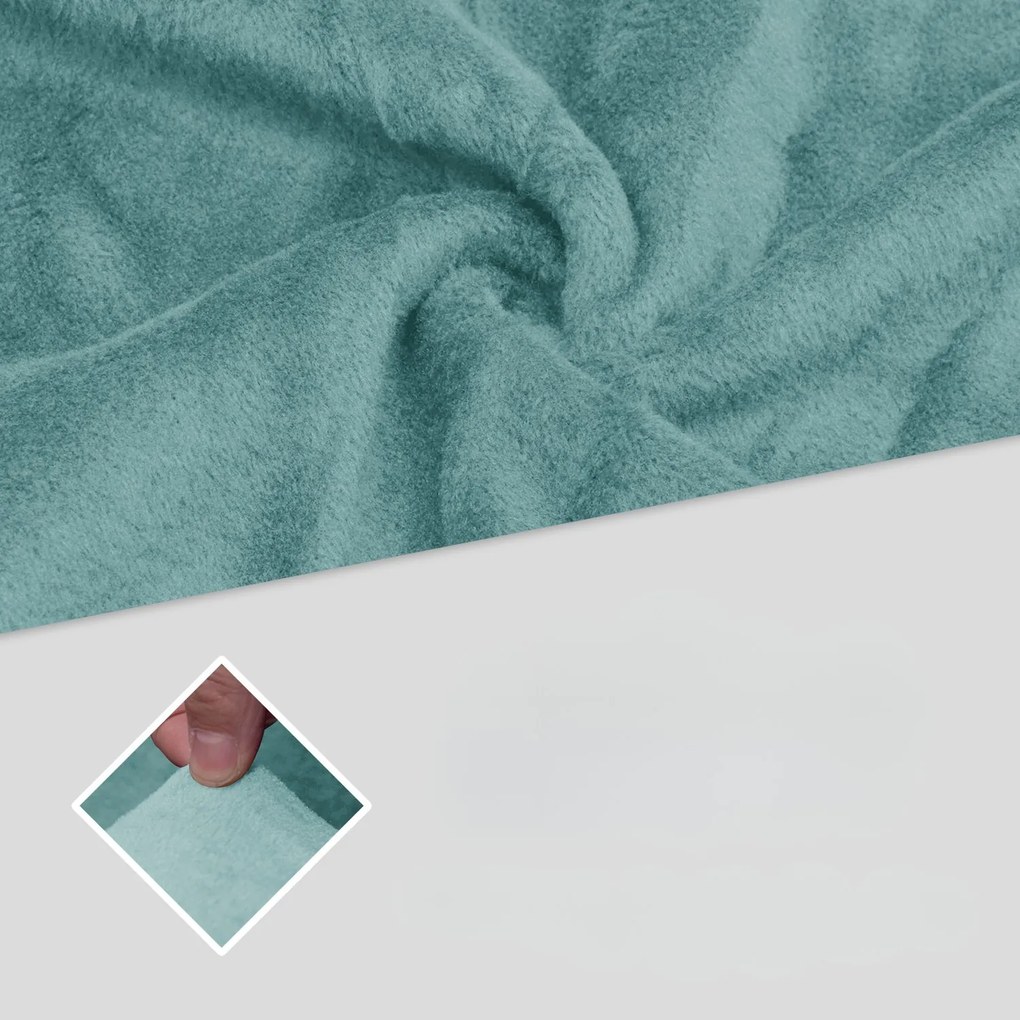 Napínací poťah na kreslo VELTO Farba: Modrosivá