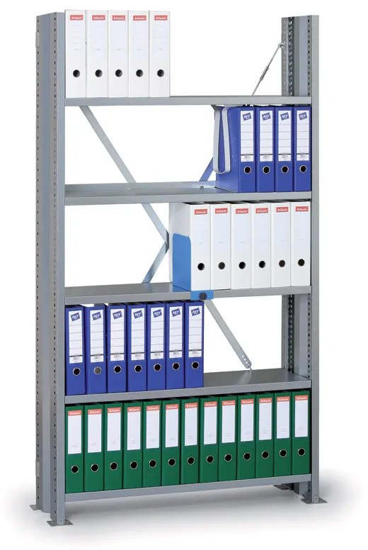 Archivačný regál s bočnými stenami Variant, 2910 x 1240 x 300, základný