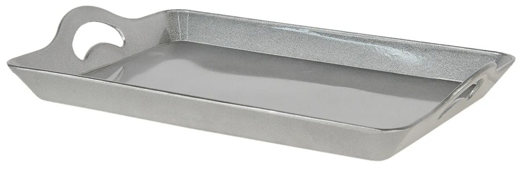 Stříbrmý melanínové podnos s ušami - 45 * 32 * 3 cm