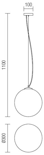 Redo 01-1065 - Luster na lanku OLA 1xE27/42W/230V