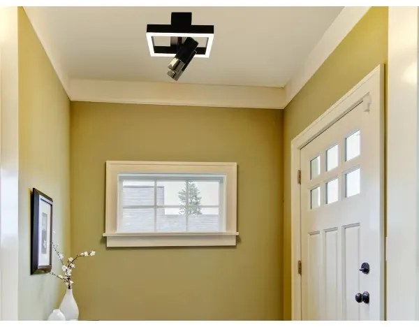 LED Stmievateľné stropné svietidlo LED/50W/230V 3000-6500K čierna +diaľkové ovládanie